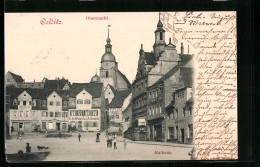 AK Colditz, Obermarkt Und Rathaus, Apotheke  - Colditz