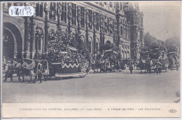 PARIS- FUNERAILLES DU GENERAL GALLIENI- 1 ER JUIN 1916- LES COURONNES A L HOTEL DE VILLE- ELD - Funérailles