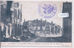 SOMMEILLES- BOMBARDE ET INCENDIE PAR LES ALLEMANDS- CACHET DE FRANCHISE- SERVICE AUTOMOBILE- GROUPE T M 29 - Autres & Non Classés