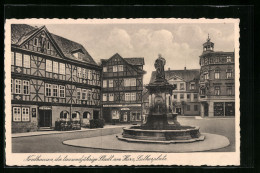 AK Nordhausen /Harz, Lutherplatz Mit Cafe Und Brunnen  - Nordhausen