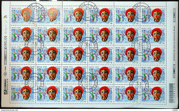 C 2343 Brazil Stamp Joint Issue Brazil China Mask Party 2000 Sheet CPD - Unused Stamps