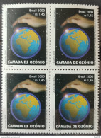 C 2300 Brazil Stamp Ozone Layer Map 2000 Block Of 4 - Ongebruikt