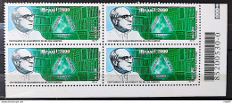 C 2299 Brazil Stamp Milton Campos Political 2000 Block Of 4 Bar Code - Neufs