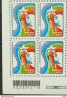 C 2296 Brazil Stamp National Movement Of Street Boys And Girls 2000 Block Of 4 Bar Code - Ungebraucht