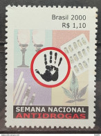 C 2293 Brazil Stamp Health Anti Drug Campaign Upaep Series America Hand 2000 - Unused Stamps