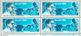 C 2294 Brazil Stamp 100 Years Anisio Teixeira Education Child Football 2000 Block Of 4 - Nuevos