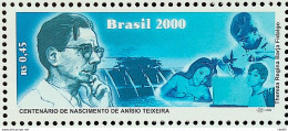 C 2294 Brazil Stamp 100 Years Anisio Teixeira Education Child Football 2000 - Nuevos