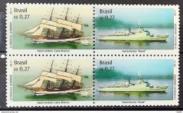 C 2289 Brazil Stamp Sail Military School 2000 Block Of 4 - Ungebraucht