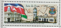 C 2284 Brazil Stamp 150 Years Of Juiz De Fora City Map Flag 2000 - Neufs