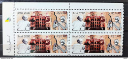 C 2280 Brazil Stamp Oswaldo Cruz Fiocruz Health Science 2000 Block Of 4 Vignette 500 Years - Unused Stamps