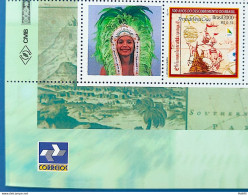 C 2254 Brazil Personalized Stamp Discovery Of Brazil Indian Ship Portugal Woman 2000 Vignette Post Office - Ungebraucht