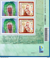 C 2254 Brazil Personalized Stamp Discovery Of Brazil Indian Ship Portugal Woman 2000 Block Of 4 Code Of Barras - Neufs