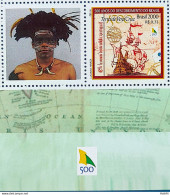 C 2254 Brazil Personalized Stamp Discovery Of Brazil Indian Ship Portugal 2000 Vignette 500 Years - Nuovi