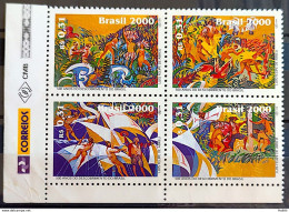 C 2250 Brazil Stamp Of Discovery Of Brazil, Art, Indian, Portugal 2000 - Unused Stamps