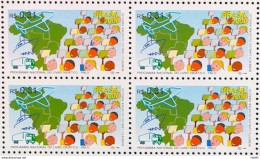 C 2242 Brazil Stamp National Textbook Program 2000 Block Of 4 - Nuevos