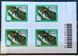 Brazil Regular Stamp RHM 790 Esportes Radicais Surfe 2000 Block Of 4 Bar Code - Unused Stamps