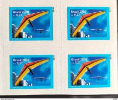 Brazil Regular Stamp RHM 787 Extreme Sports Asa Gliding Perce In Wave 2000 Block Of 4 - Unused Stamps