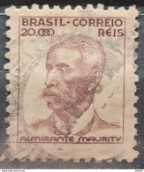 Brazil Regular Stamp RHM 384 Granddaughter Almirante Maurity Militar 20000 Reis Filigree Q 1943 Circulated 2 - Gebraucht