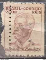 Brazil Regular Stamp RHM 384 Granddaughter Almirante Maurity Militar 20000 Reis Filigree Q 1943 Circulated 1 Variety - Usados