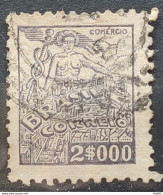 Brazil Regular Stamp RHM 381 Granddaughter Commerce 2000 Reis Filigree Q 1943 Circulated 5 - Usados