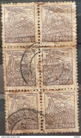 Brazil Regular Stamp RHM 381 Granddaughter Commerce 2000 Reis Filigree Q 1943 Circulated 25 Sextilha - Usati