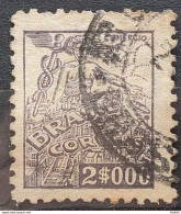 Brazil Regular Stamp RHM 381 Granddaughter Commerce 2000 Reis Filigree Q 1943 Circulated 2 - Usados