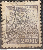 Brazil Regular Stamp RHM 381 Granddaughter Commerce 2000 Reis Filigree Q 1943 Circulated 20 - Used Stamps