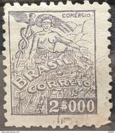 Brazil Regular Stamp RHM 381 Granddaughter Commerce 2000 Reis Filigree Q 1943 Circulated 18 - Used Stamps