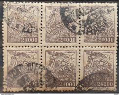 Brazil Regular Stamp RHM 381 Granddaughter Commerce 2000 Reis Filigree Q 1943 Circulated 23 Sextilha - Gebruikt