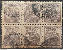 Brazil Regular Stamp RHM 381 Granddaughter Commerce 2000 Reis Filigree Q 1943 Circulated 23 Sextilha - Usati