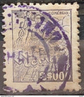 Brazil Regular Stamp RHM 381 Granddaughter Commerce 2000 Reis Filigree Q 1943 Circulated 16 - Usati