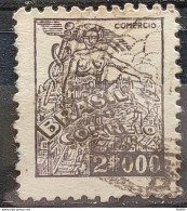 Brazil Regular Stamp RHM 381 Granddaughter Commerce 2000 Reis Filigree Q 1943 Circulated 15 - Used Stamps