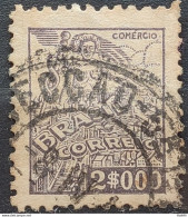 Brazil Regular Stamp RHM 381 Granddaughter Commerce 2000 Reis Filigree Q 1943 Circulated 1 - Oblitérés