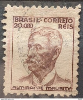 Brazil Regular Stamp Cod RHM 397 Maurity Militar 20000 Reis Filigree O 1942 Circulated 8 - Gebruikt