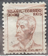 Brazil Regular Stamp Cod RHM 397 Maurity Militar 20000 Reis Filigree O 1942 Circulated 14 - Oblitérés