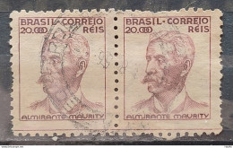 Brazil Regular Stamp Cod RHM 397 Maurity Militar 20000 Reis Filigree O 1942 Circulated 2 - Gebruikt