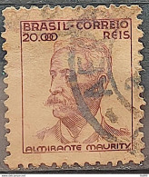 Brazil Regular Stamp Cod RHM 368A Granddaughter Admiral Maurity Militar 20000 Reis Filigree P 1941 Circulated 1 - Gebruikt