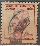 Brazil Regular Stamp Cod RHM 368 Granddaughter Admiral Maurity Militar 20000 Reis Filigree P 1941 Circulated 3 - Usados