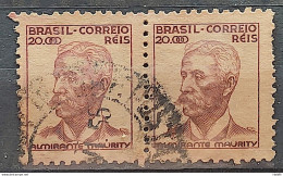 Brazil Regular Stamp Cod RHM 368 Granddaughter Admiral Maurity Militar 20000 Reis Filigree P 1941 Circulated 5 - Usados