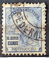 Brazil Regular Stamp Cod Rhm 308 Grandma Instruction 2000 Reis Filigree N 1936 Circulated 6 - Usati