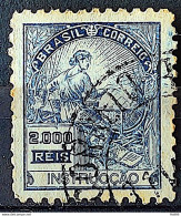 Brazil Regular Stamp Cod Rhm 308 Grandma Instruction 2000 Reis Filigree N 1936 Circulated 16 - Usados