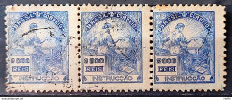 Brazil Regular Stamp Cod RHM 294Es Grandpa Instruction 2000 Reis No Filigreee L Dent 11 12 1934 Circulated Terno - Usati