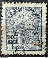 Brazil Regular Stamp Cod Rhm 308 Grandma Instruction 2000 Reis Filigree N 1936 Circulated 11 - Gebruikt