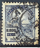 Brazil Regular Stamp Cod Rhm 308 Grandma Instruction 2000 Reis Filigree N 1936 Circulated 10 - Oblitérés