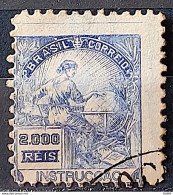 Brazil Regular Stamp Cod RHM 294Es Grandpa Instruction 2000 Reis No Filigree L Dent 11 12 1934 Circulated 20 Displaced P - Gebraucht