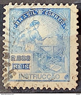 Brazil Regular Stamp Cod RHM 294Es Grandpa Instruction 2000 Reis No Filigree L Dent 11 12 1934 Circulated 10 - Oblitérés