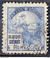 Brazil Regular Stamp Cod RHM 294 Grandpa Instruction 2000 Reis Filigree L 1934 Circulated 8 - Used Stamps