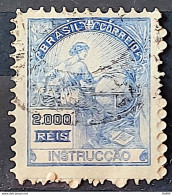 Brazil Regular Stamp Cod RHM 294 Grandpa Instruction 2000 Reis Filigree L 1934 Circulated 3 - Used Stamps