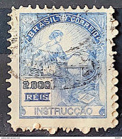 Brazil Regular Stamp Cod RHM 294 Grandpa Instruction 2000 Reis Filigree L 1934 Circulated 3 - Gebruikt