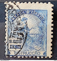 Brazil Regular Stamp Cod RHM 294 Grandpa Instruction 2000 Reis Filigree L 1934 Circulated 22 - Used Stamps